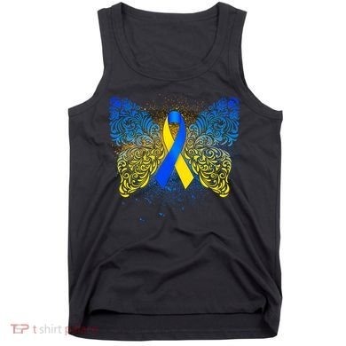 Down Syndrome Awareness Butterfly Ribbon Tank Top