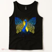 Down Syndrome Awareness Butterfly Ribbon Tank Top thumb 2