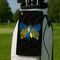 Down Syndrome Awareness Butterfly Ribbon Golf Towel thumb 2