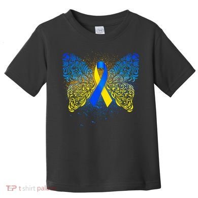 Down Syndrome Awareness Butterfly Ribbon Toddler T-Shirt