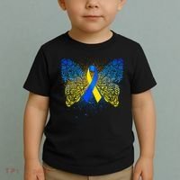 Down Syndrome Awareness Butterfly Ribbon Toddler T-Shirt thumb 2