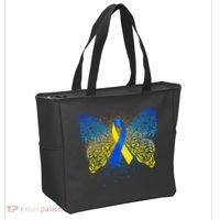 Down Syndrome Awareness Butterfly Ribbon Tote Bag thumb 2