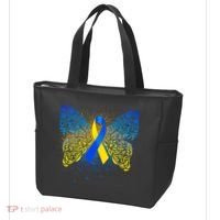 Down Syndrome Awareness Butterfly Ribbon Tote Bag thumb 3