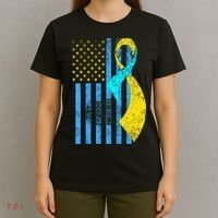 Down Syndrome Awareness Flag T-Shirt thumb 4