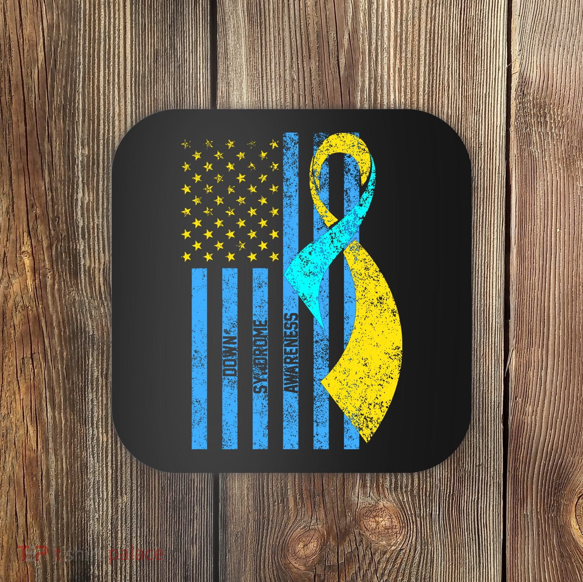 Down Syndrome Awareness Flag Coaster