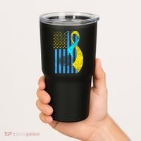 Down Syndrome Awareness Flag Tumbler thumb 2