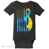 Down Syndrome Awareness Flag Baby Bodysuit thumb 0