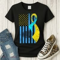 Down Syndrome Awareness Flag Women's T-Shirt thumb 3