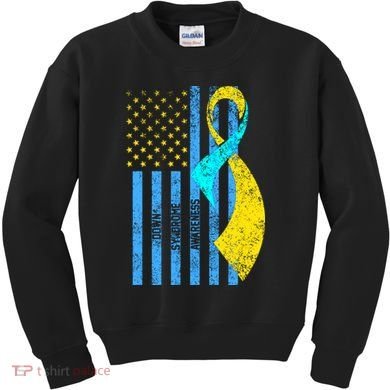 Down Syndrome Awareness Flag Kids Sweatshirt