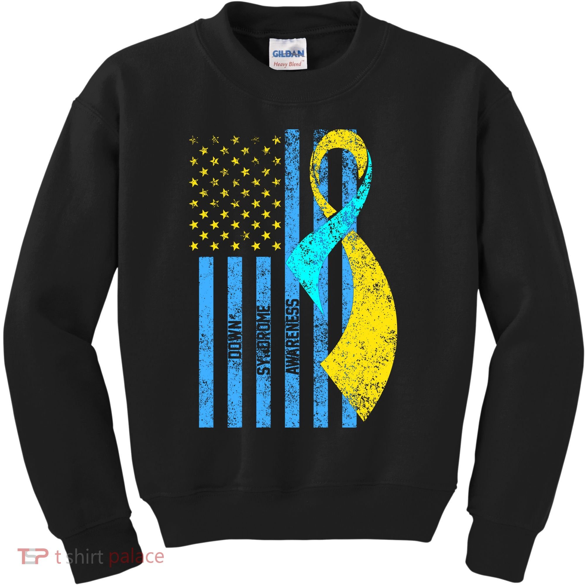 Down Syndrome Awareness Flag Kids Sweatshirt