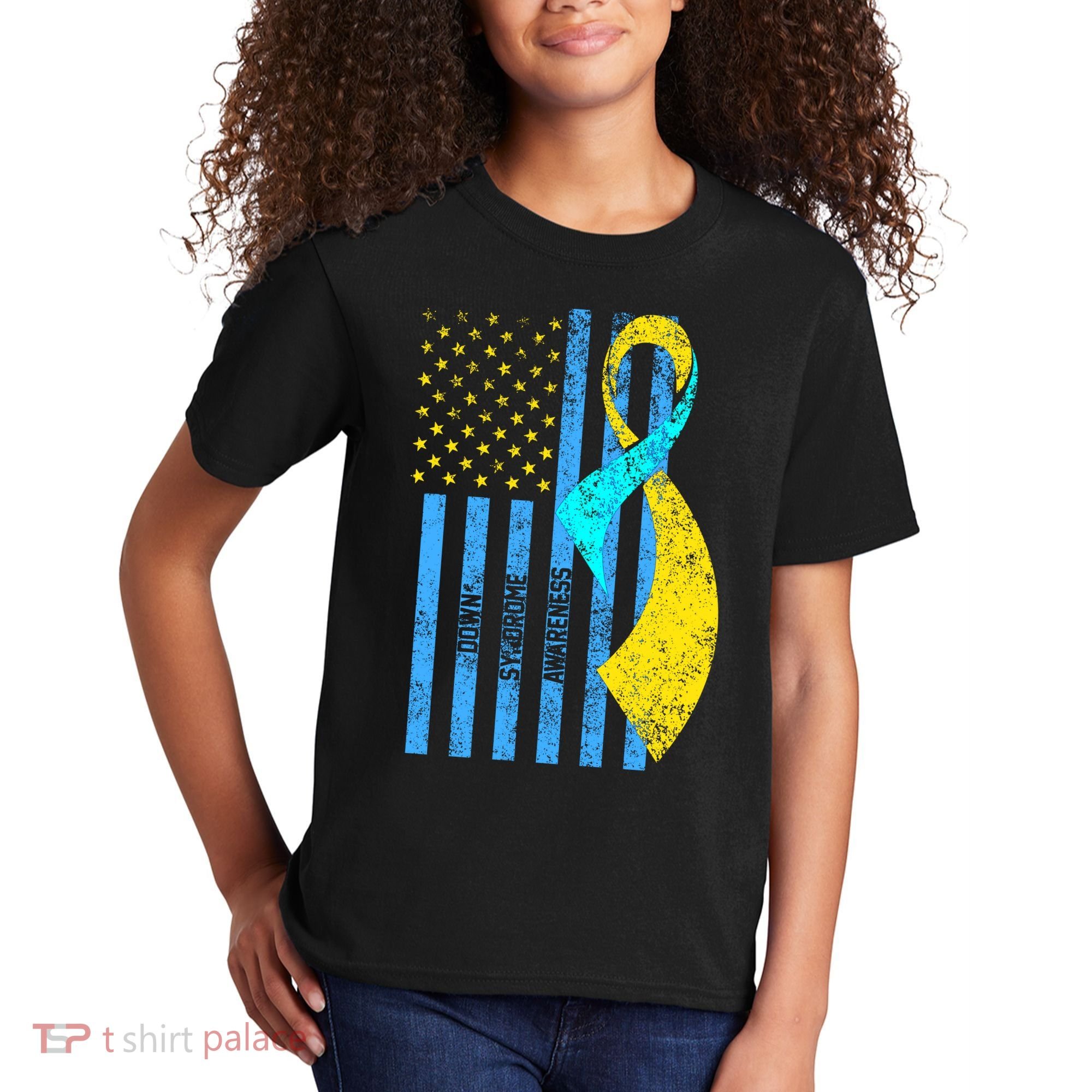 Down Syndrome Awareness Flag Kids T-Shirt