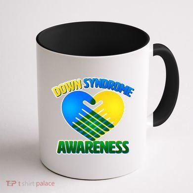 Down Syndrome Awareness Hands Of Love Coffee Mug back
