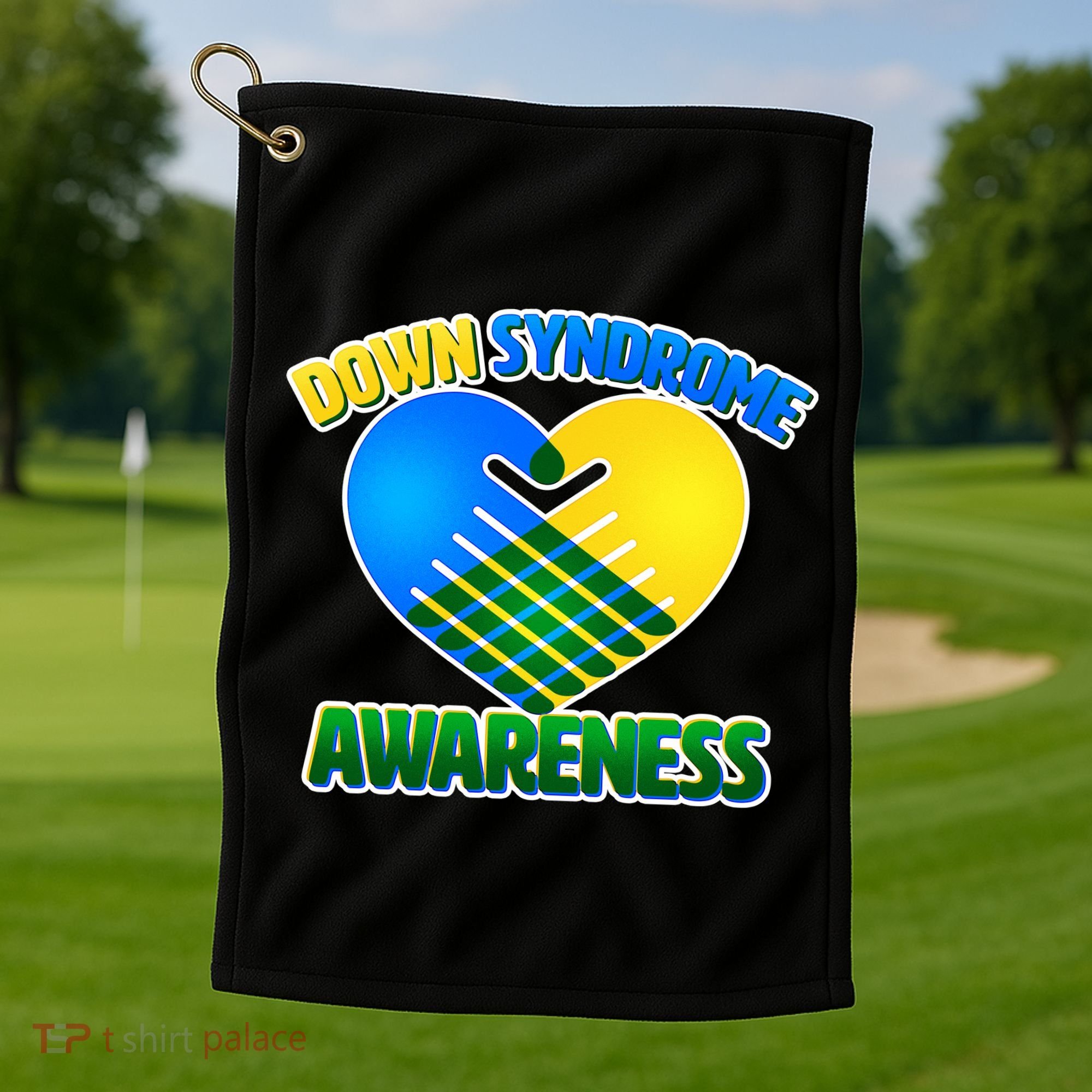Down Syndrome Awareness Hands Of Love Golf Towel