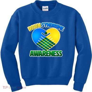 Down Syndrome Awareness Hands Of Love Kids Sweatshirt