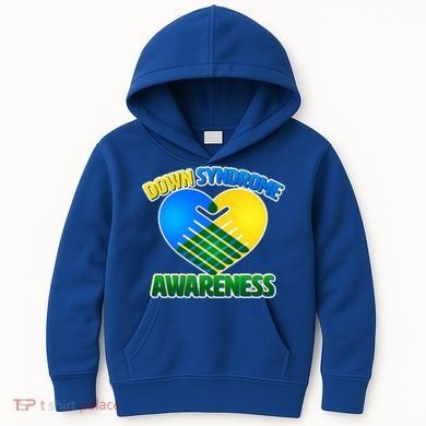 Down Syndrome Awareness Hands Of Love Kids Hoodie
