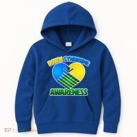 Down Syndrome Awareness Hands Of Love Kids Hoodie thumb 0