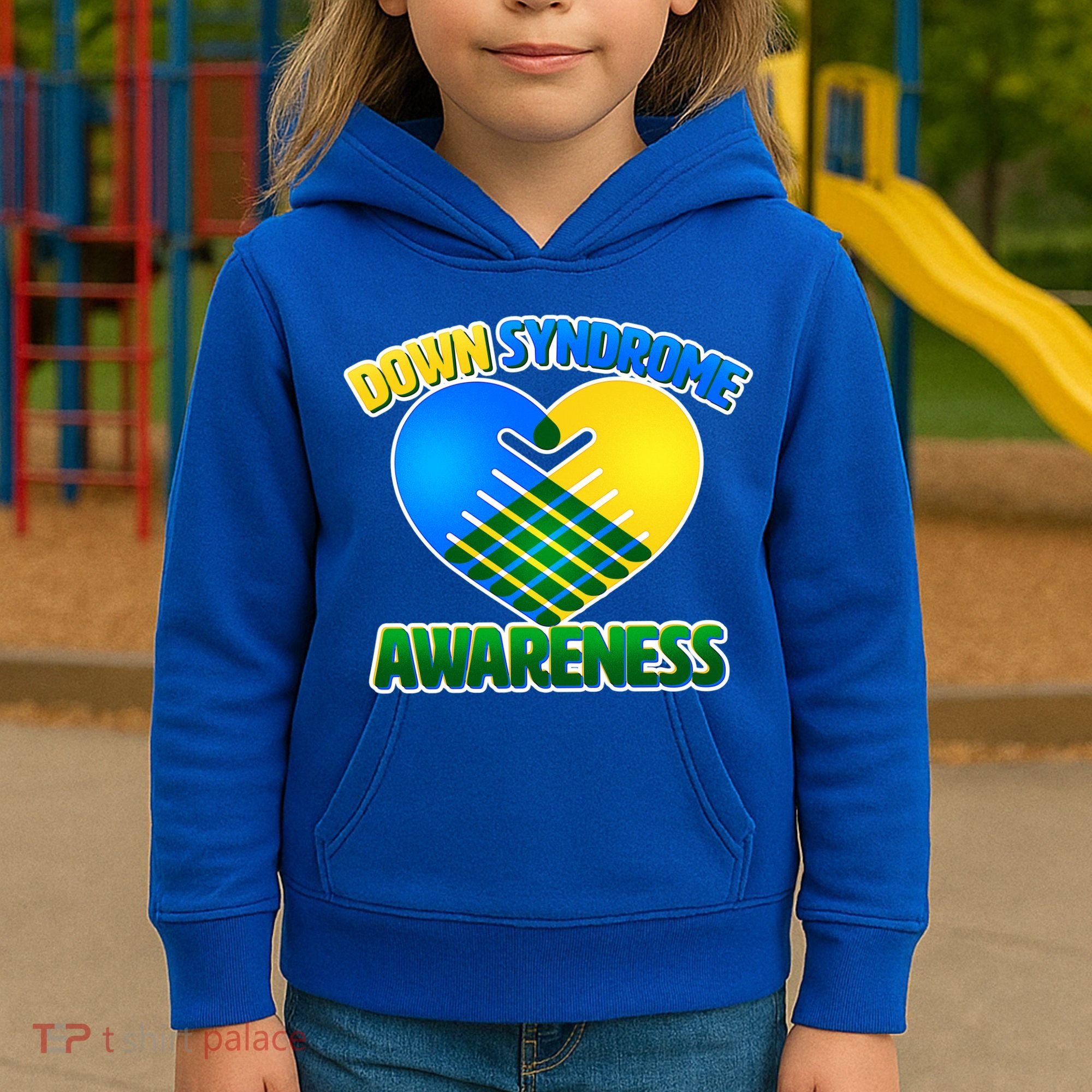 Down Syndrome Awareness Hands Of Love Kids Hoodie