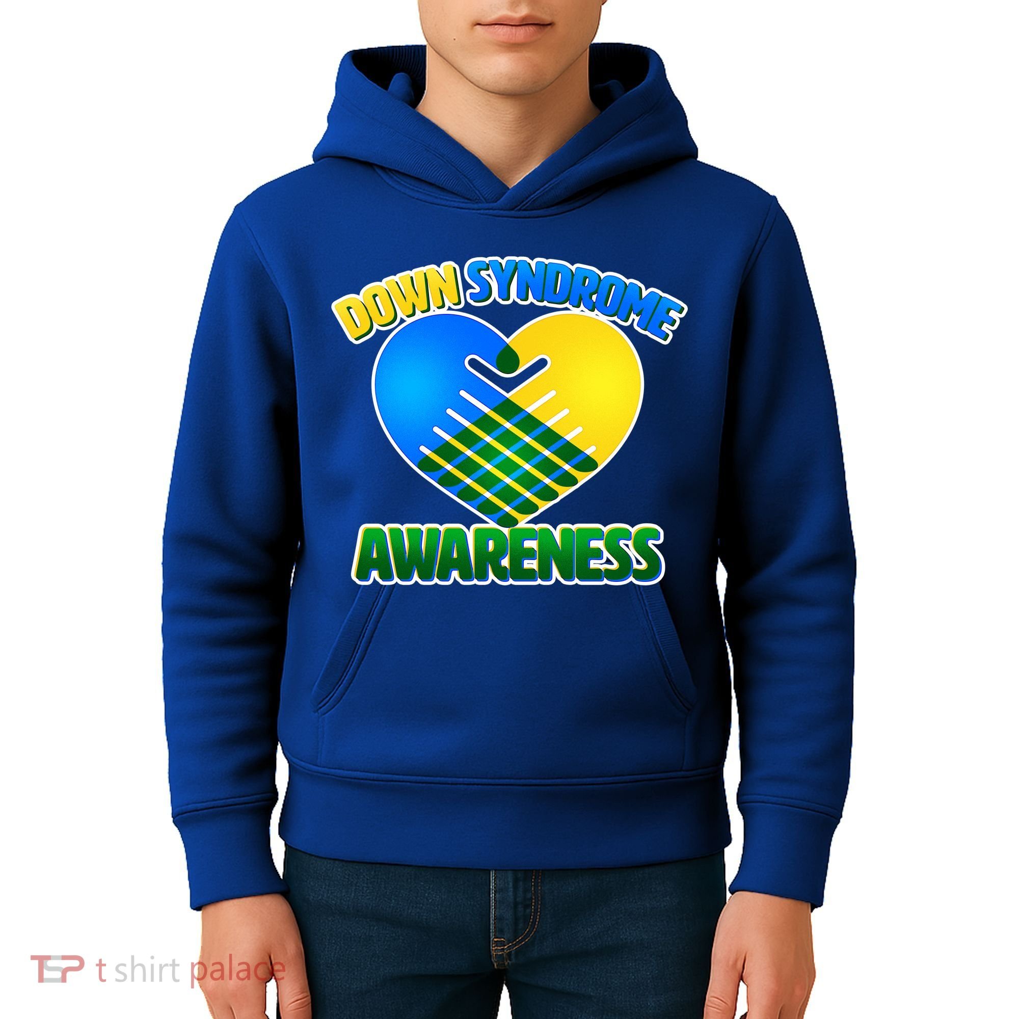 Down Syndrome Awareness Hands Of Love Kids Hoodie