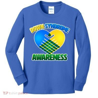 Down Syndrome Awareness Hands Of Love Kids Long Sleeve Shirt