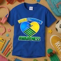 Down Syndrome Awareness Hands Of Love Kids T-Shirt thumb 3