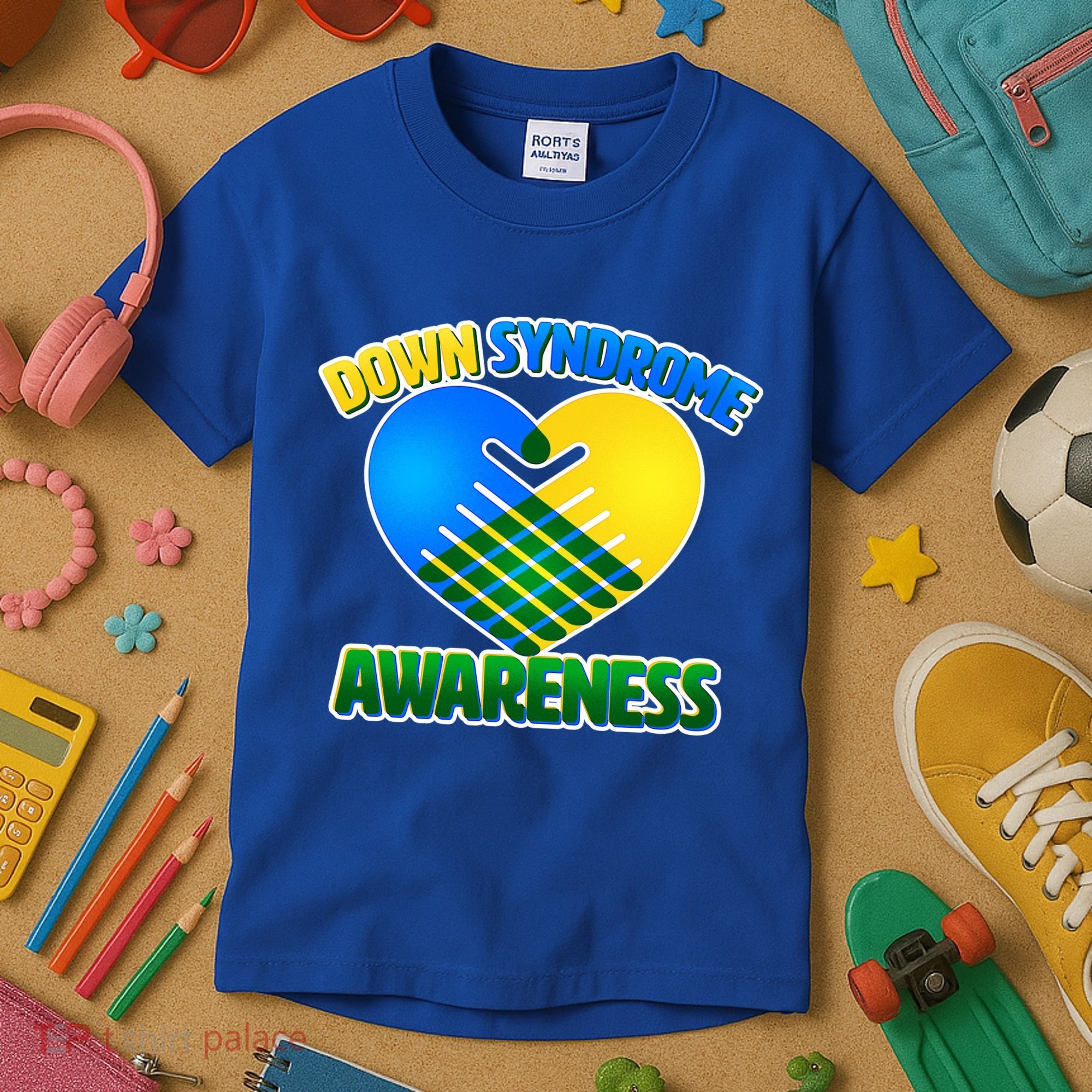 Down Syndrome Awareness Hands Of Love Kids T-Shirt