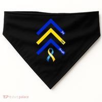 Down Syndrome Awareness Joy Love Strength  USA-Made Doggie Bandana thumb 0