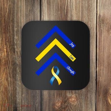 Down Syndrome Awareness Joy Love Strength  Coaster