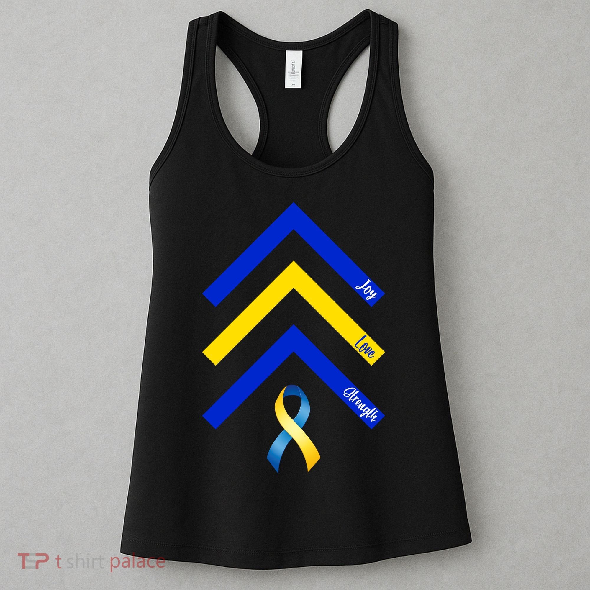 Down Syndrome Awareness Joy Love Strength  Women's Tank Top