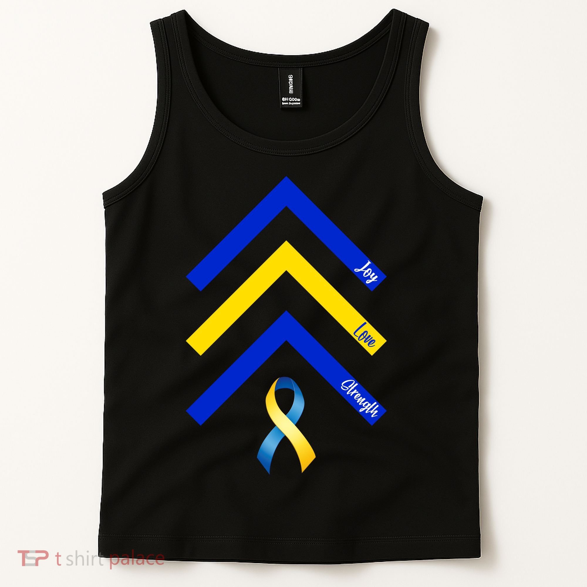 Down Syndrome Awareness Joy Love Strength  Tank Top