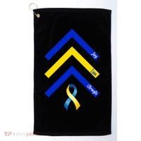 Down Syndrome Awareness Joy Love Strength  Golf Towel thumb 0