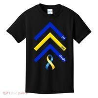 Down Syndrome Awareness Joy Love Strength  Kids T-Shirt thumb 0