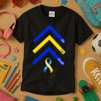Down Syndrome Awareness Joy Love Strength  Kids T-Shirt thumb 3