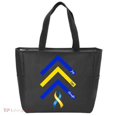 Down Syndrome Awareness Joy Love Strength  Tote Bag