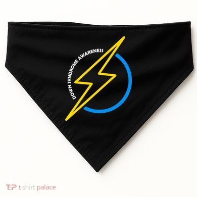 Down Syndrome Awareness Lightning Bolt USA-Made Doggie Bandana