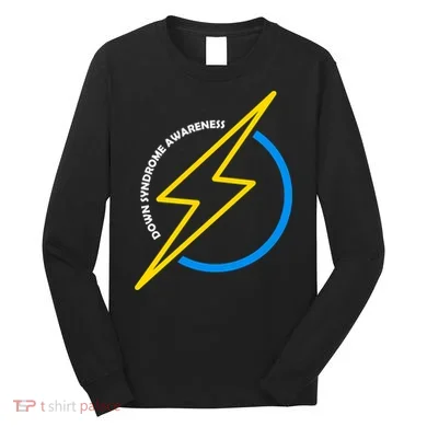 Down Syndrome Awareness Lightning Bolt Long Sleeve Shirt