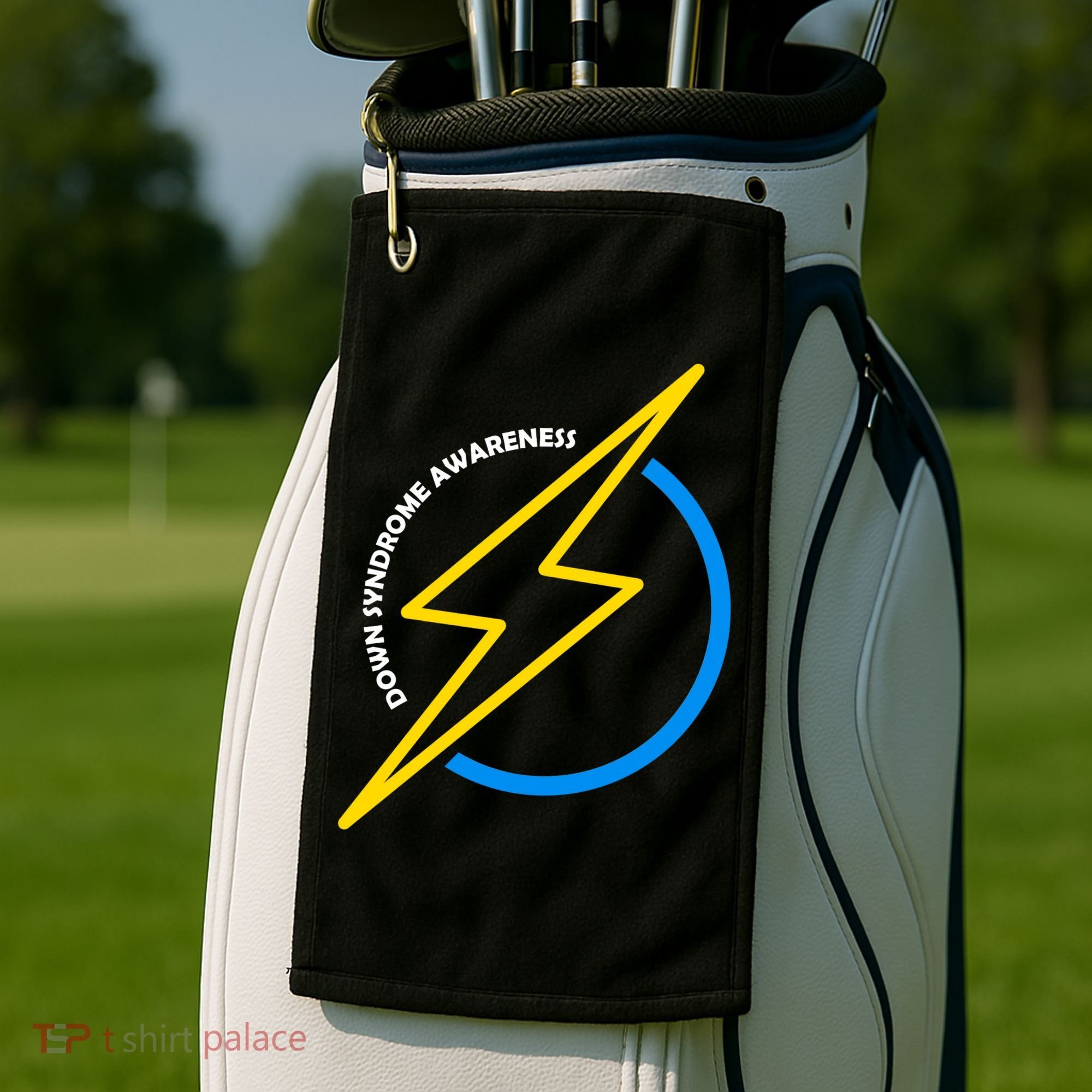 Down Syndrome Awareness Lightning Bolt Golf Towel