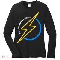 Down Syndrome Awareness Lightning Bolt Women's Long Sleeve Shirt thumb 0