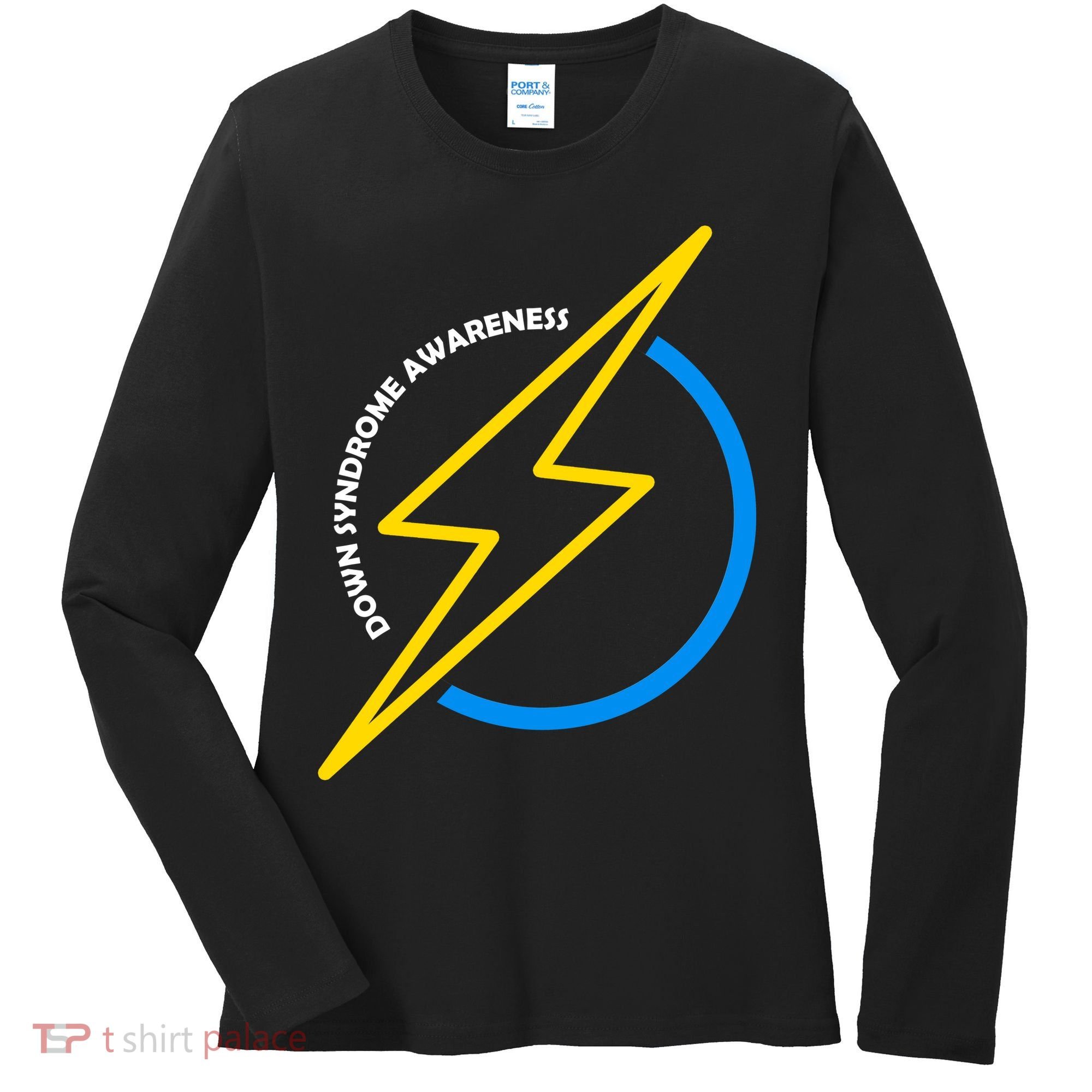 Down Syndrome Awareness Lightning Bolt Women's Long Sleeve Shirt