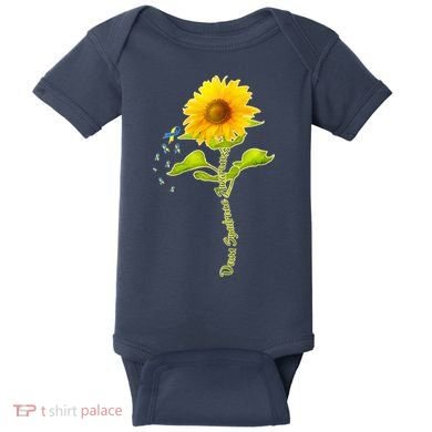 Down Syndrome Awareness Sunflower Baby Bodysuit