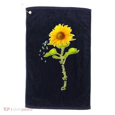Down Syndrome Awareness Sunflower Golf Towel