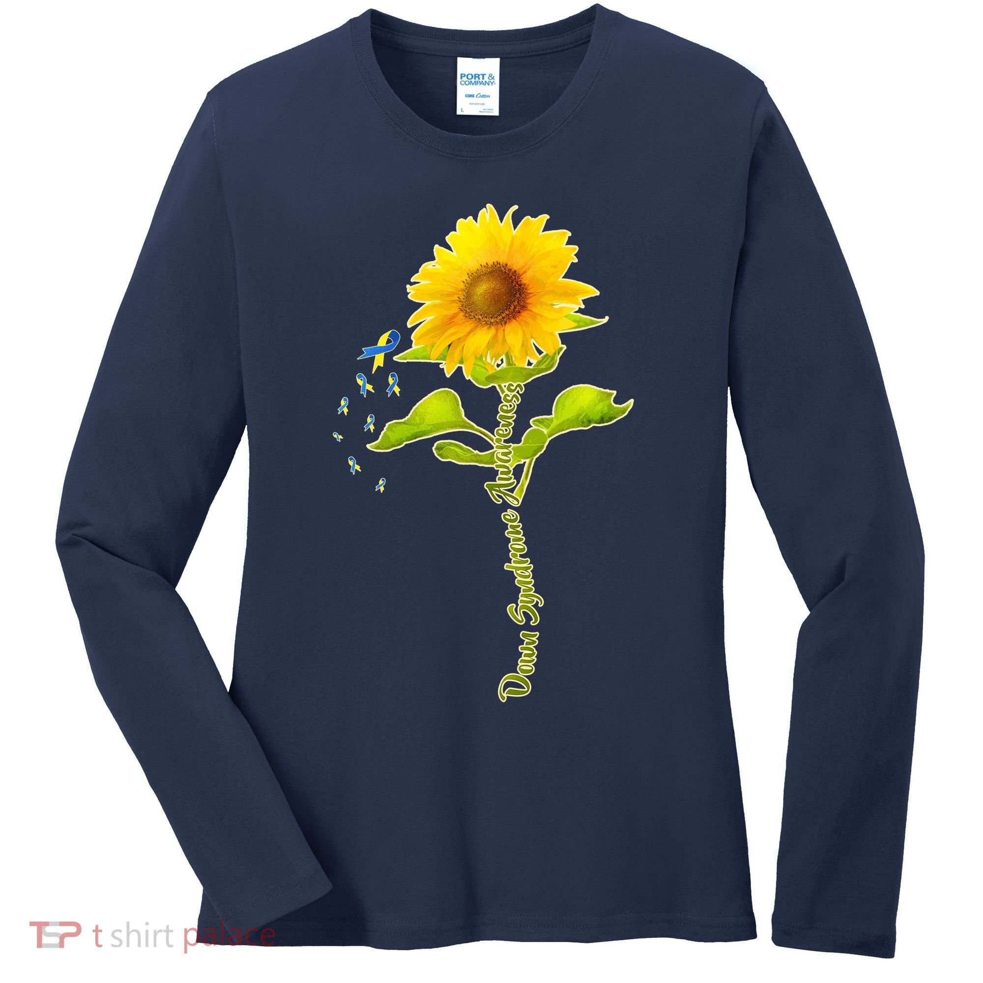 Down Syndrome Awareness Sunflower Women's Long Sleeve Shirt