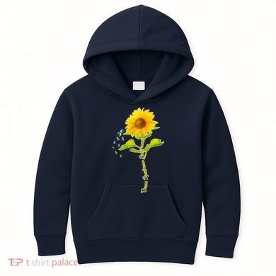 Down Syndrome Awareness Sunflower Kids Hoodie