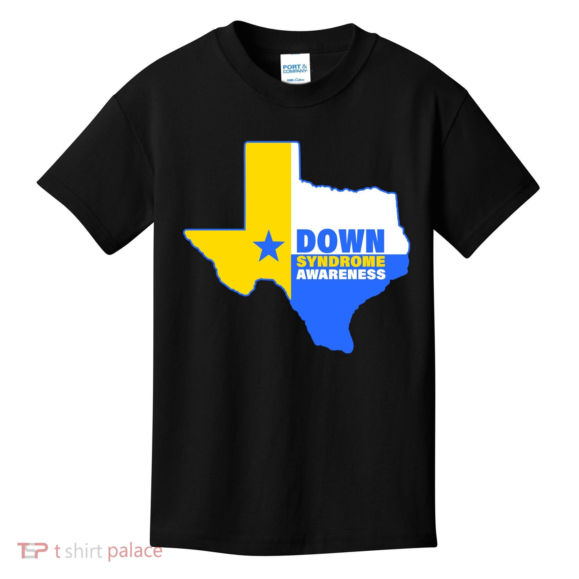 Down Syndrome Awareness Texas State Kids T-Shirt