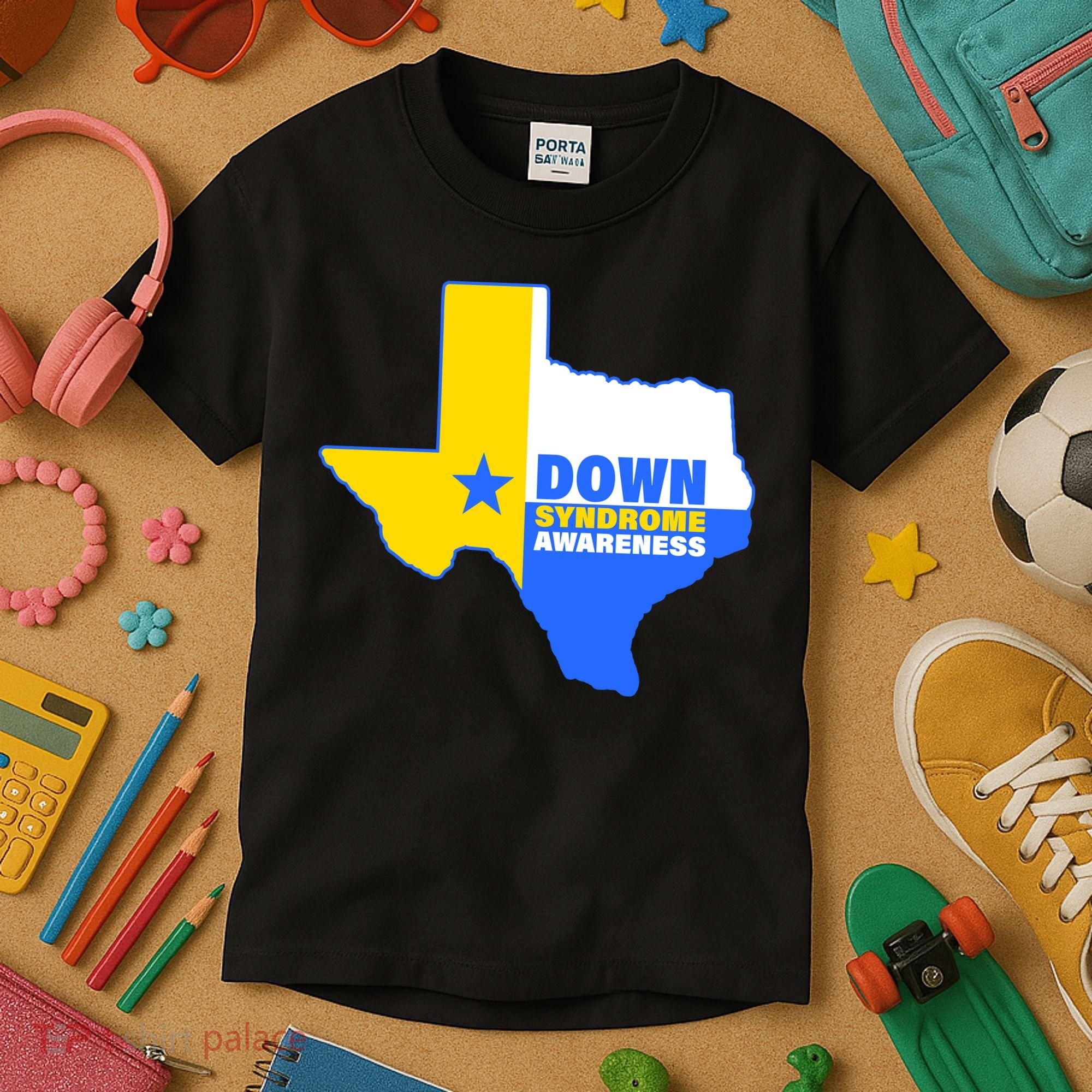 Down Syndrome Awareness Texas State Kids T-Shirt