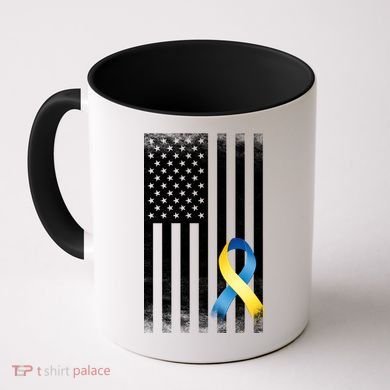 Down Syndrome Awareness USA Flag Coffee Mug
