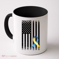 Down Syndrome Awareness USA Flag Coffee Mug thumb 0