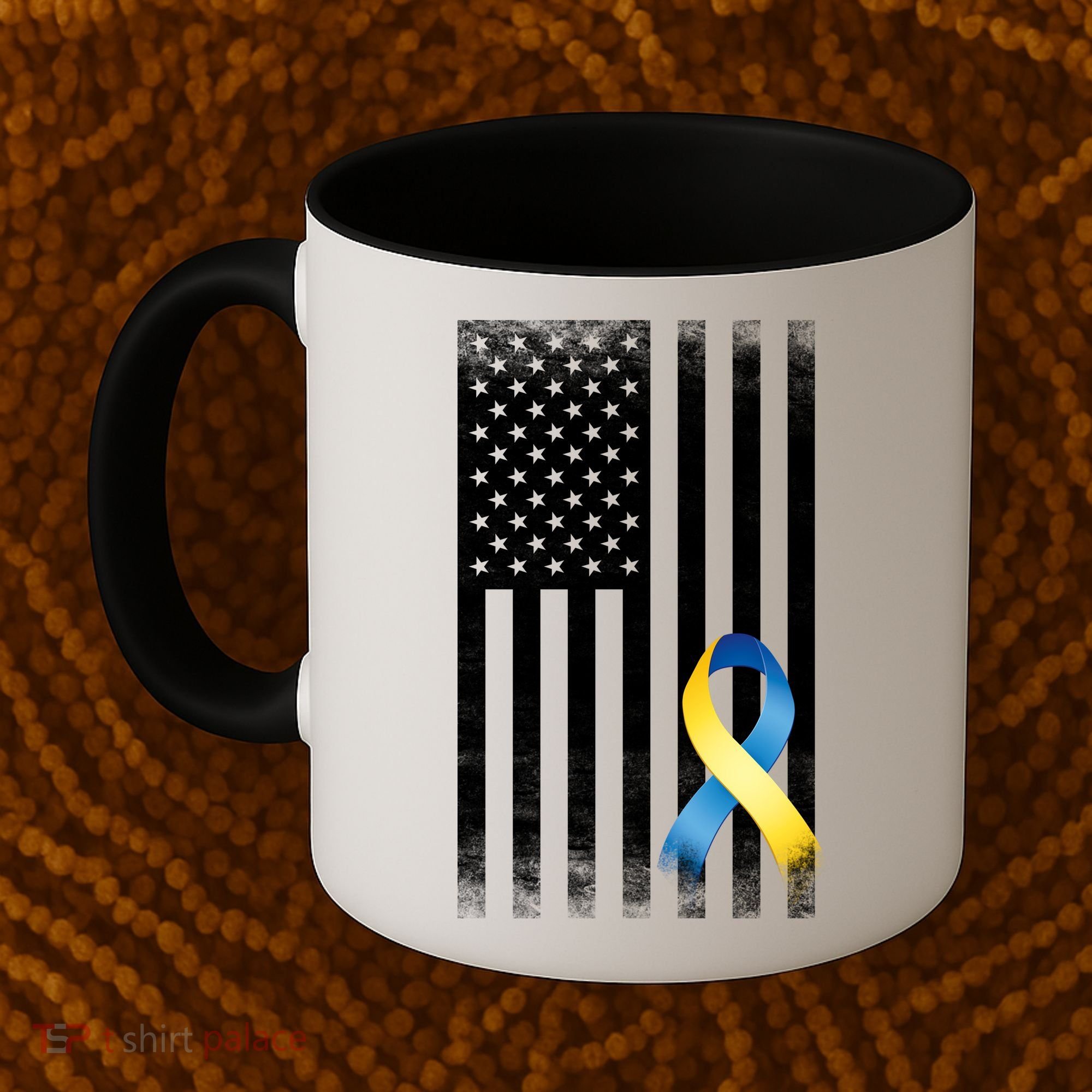 Down Syndrome Awareness USA Flag Coffee Mug