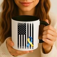 Down Syndrome Awareness USA Flag Coffee Mug thumb 3