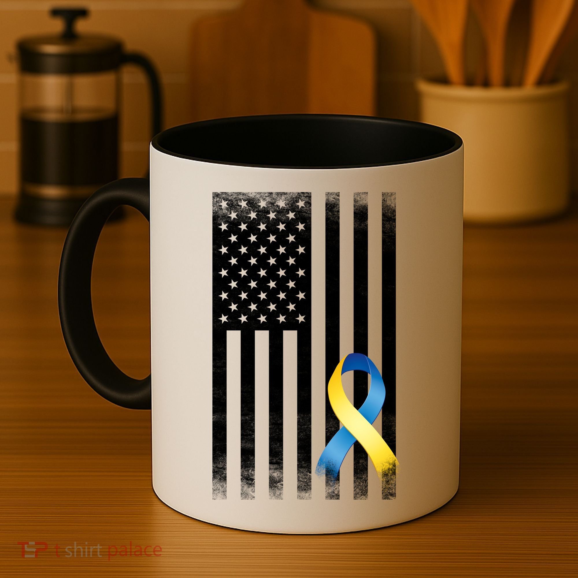Down Syndrome Awareness USA Flag Coffee Mug