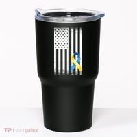 Down Syndrome Awareness USA Flag Tumbler thumb 0